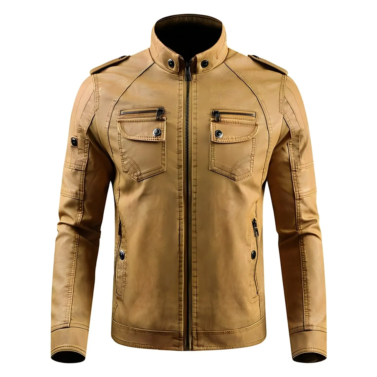 The Julian Faux Leather Moto Jacket - Multiple Colors