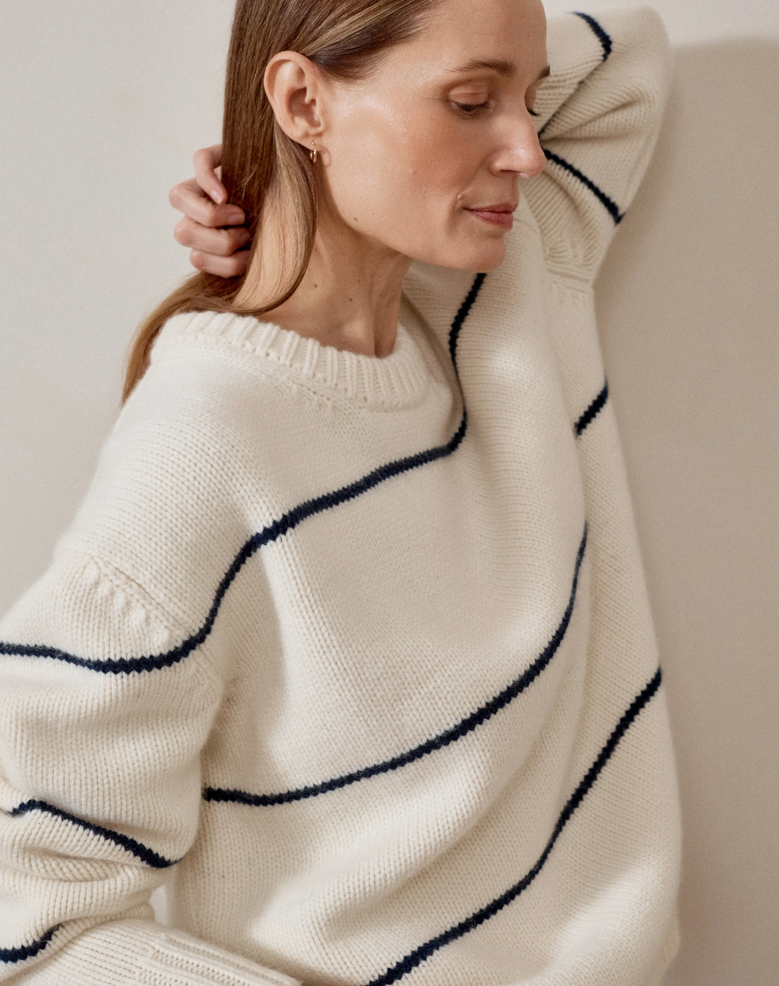 The OVERSIZE - Undyed Ecru & Navy