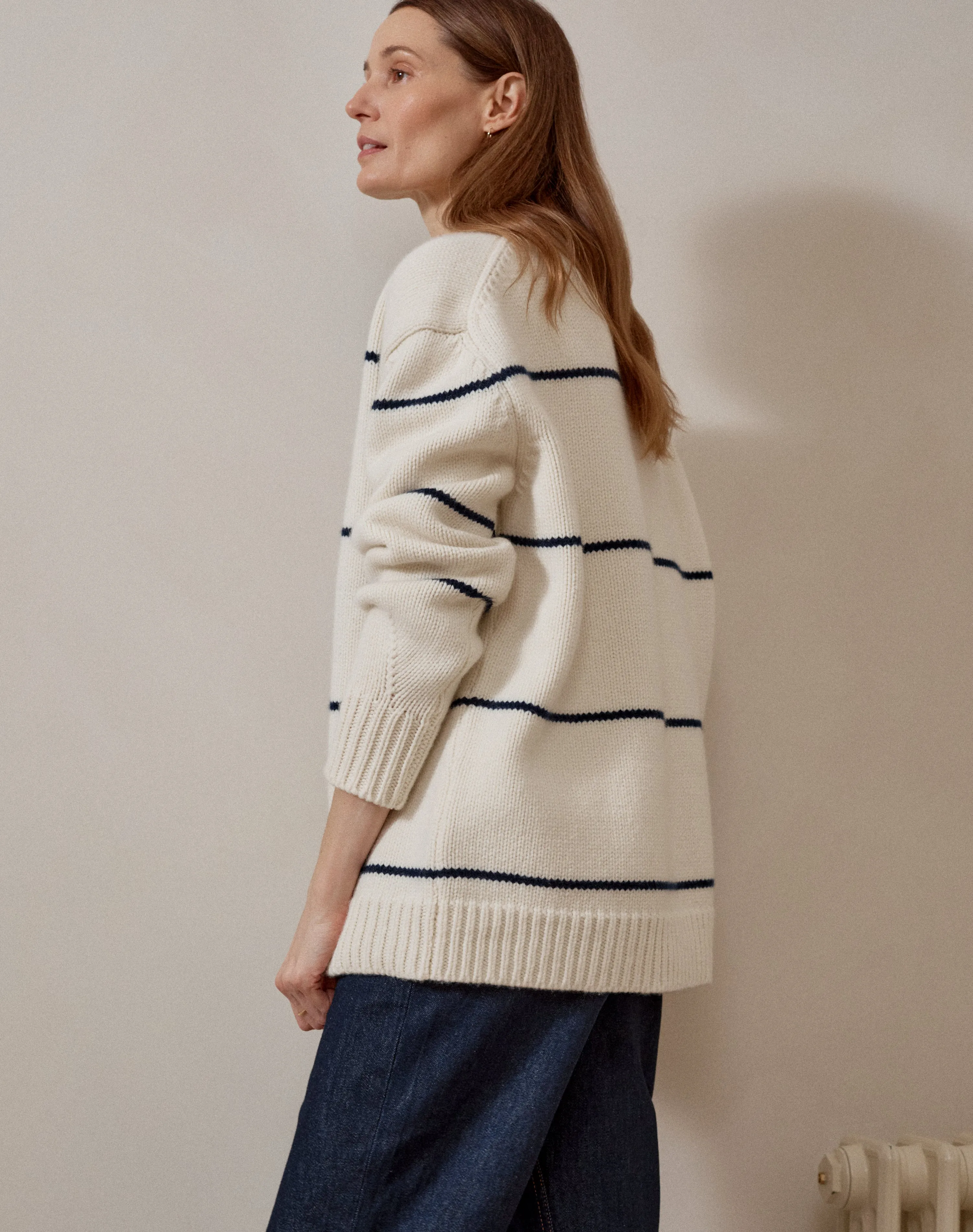 The OVERSIZE - Undyed Ecru & Navy