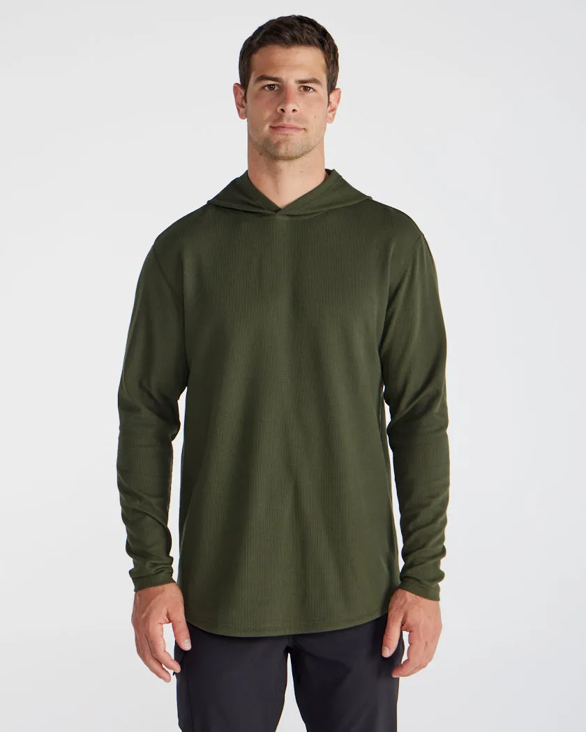 Thermal Hooded Drop-Cut Long Sleeve - Stay Warm Thermal Kit