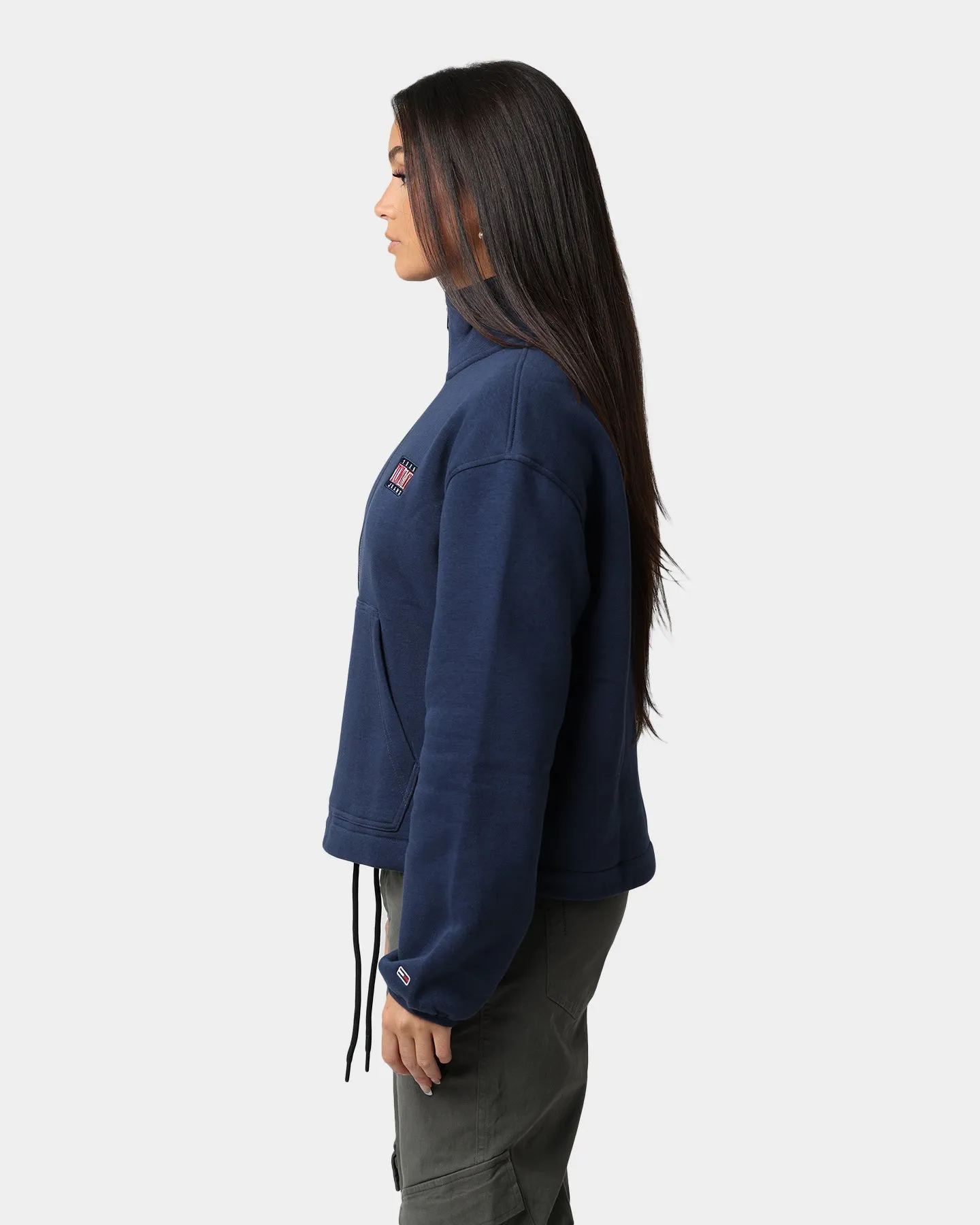 Tommy Jeans Women's Relaxed Timeless Half Zip Sweatshirt Twilight Navy