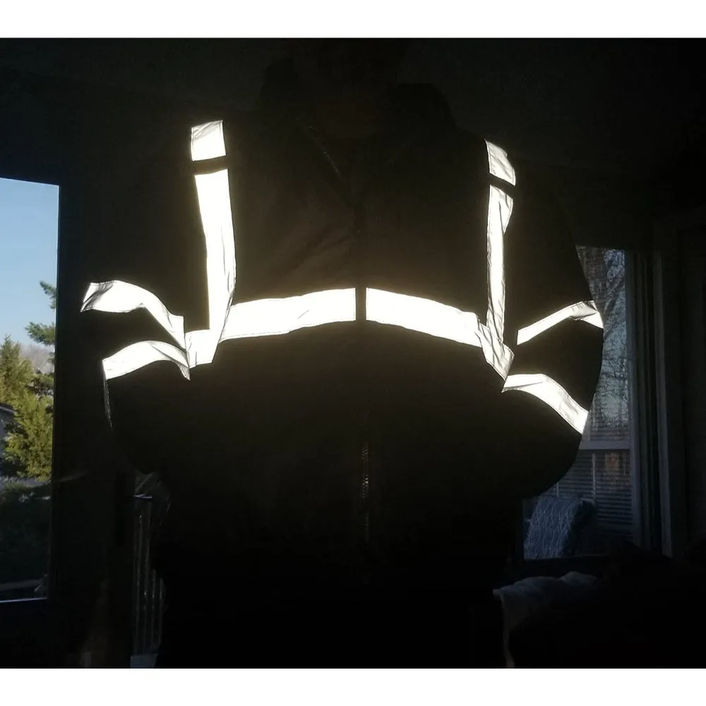 Utility Pro Black Reflective Waterproof Bomber Jacket - UPA889