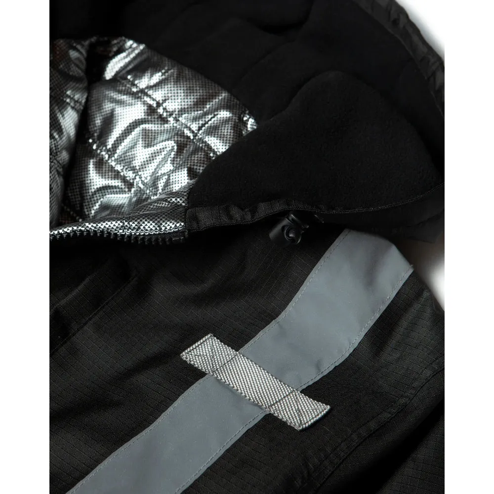 Utility Pro Black Reflective Waterproof Bomber Jacket - UPA889