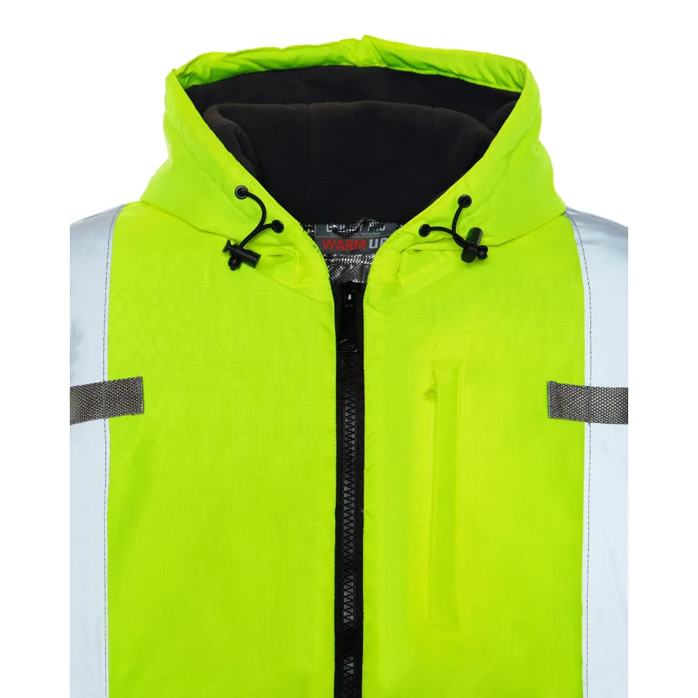 Utility Pro Hi Vis Warm Up Class 3 Premium Yellow Bomber Jacket - UHV883