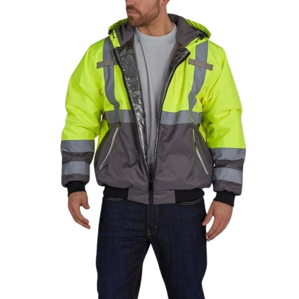 Utility Pro Hi Vis Warm Up Class 3 Premium Yellow Bomber Jacket - UHV883