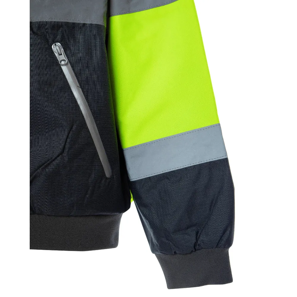 Utility Pro Hi Vis Warm Up Class 3 Premium Yellow Bomber Jacket - UHV883