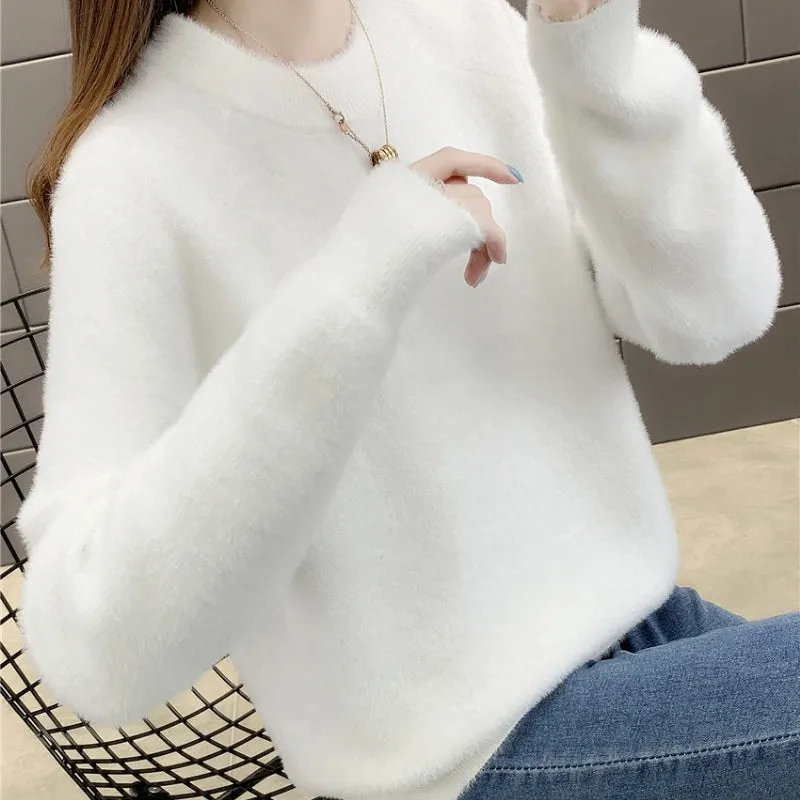 Warm, Thick, and Cozy Cotton Pullover Sweater Tops