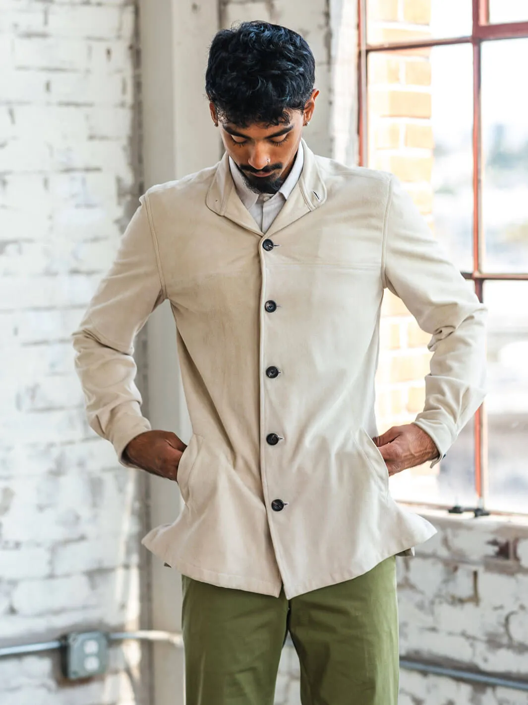 White Suede Bomber Jacket