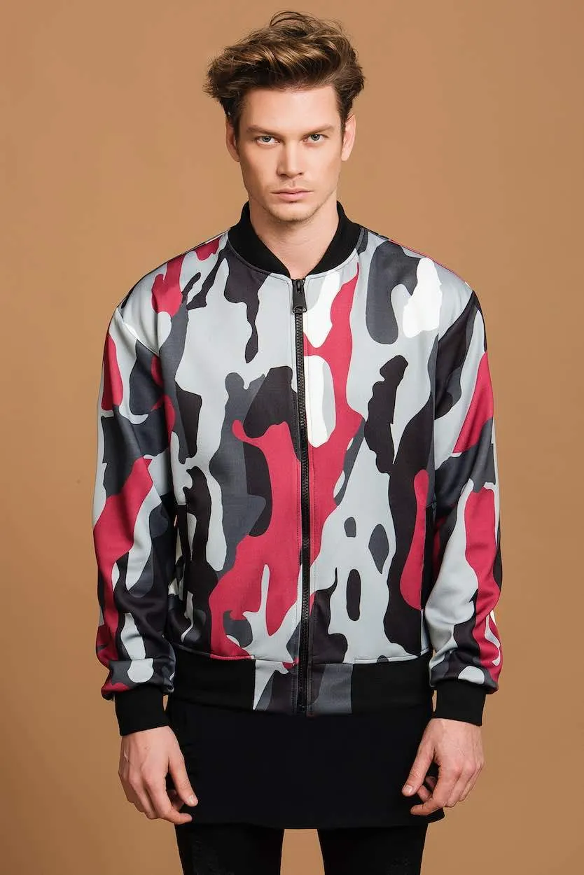 Wilt Men's Camo Print Bomber Jacket