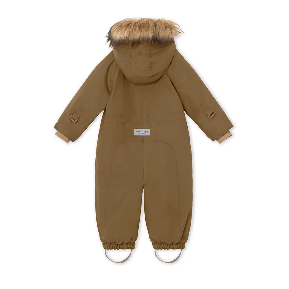 Wisti Fleece Lined Snowsuit Fake Fur. GRS Wood