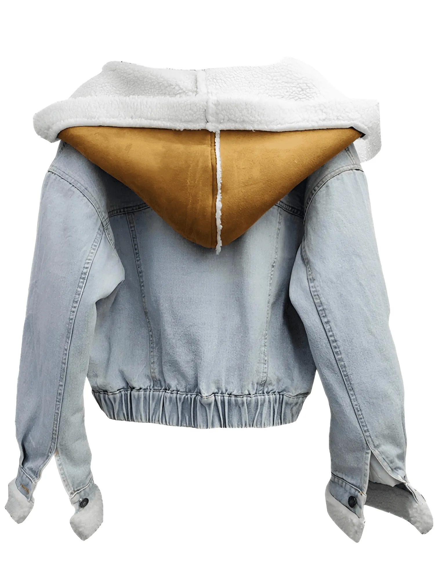 Women's Hooded Patchwork Denim Jacket