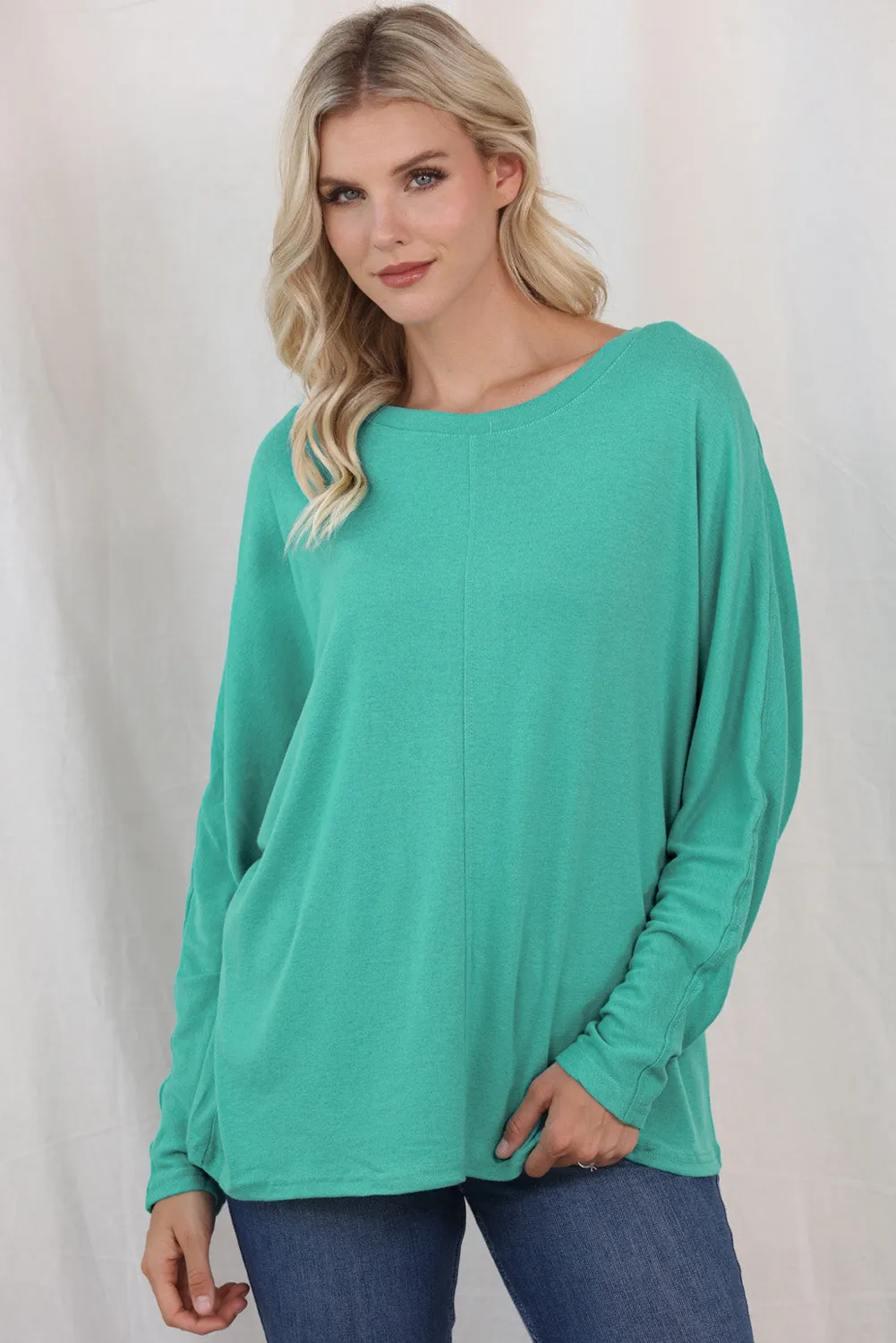 Women's Solid Color Patchwork Long Sleeve Top