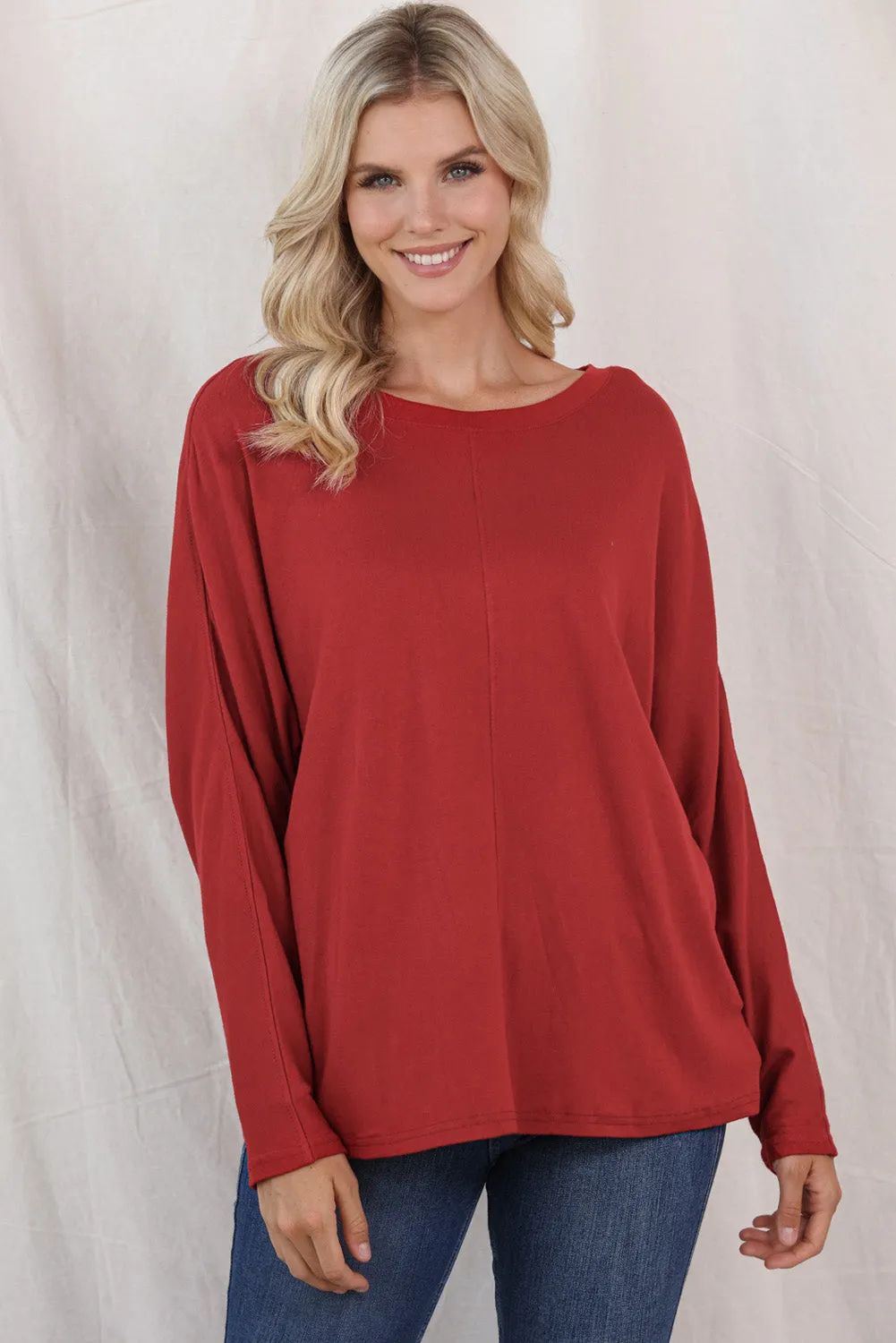 Women's Solid Color Patchwork Long Sleeve Top