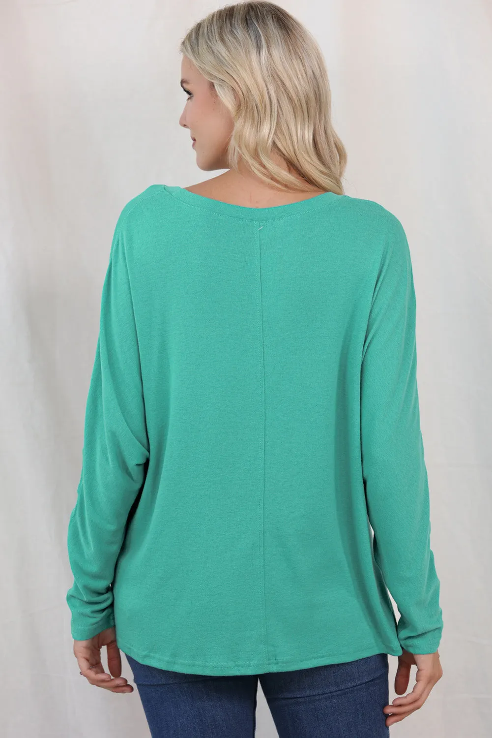 Women's Solid Color Patchwork Long Sleeve Top