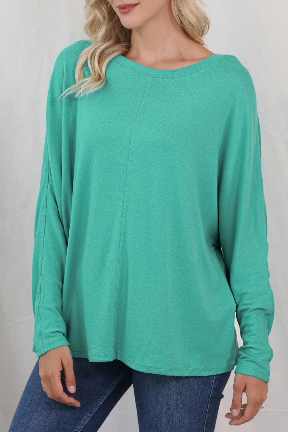 Women's Solid Color Patchwork Long Sleeve Top