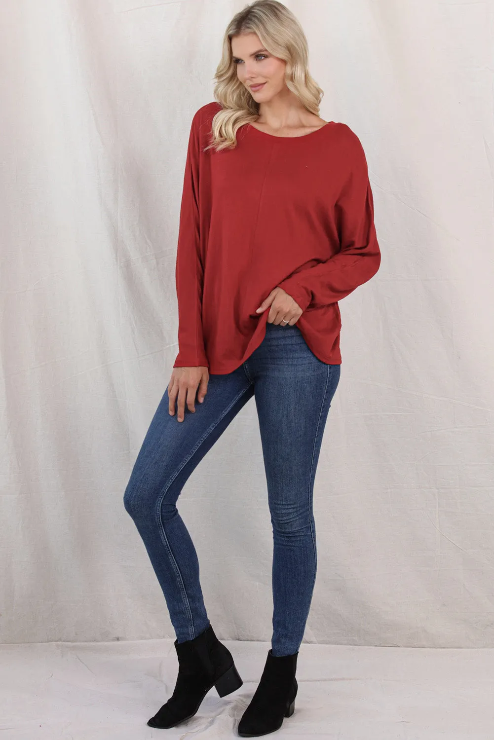 Women's Solid Color Patchwork Long Sleeve Top