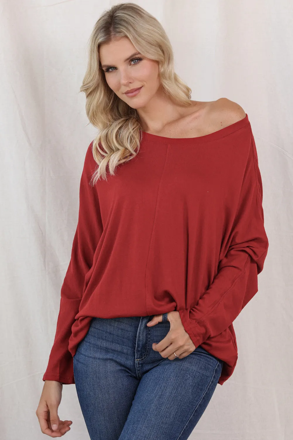 Women's Solid Color Patchwork Long Sleeve Top