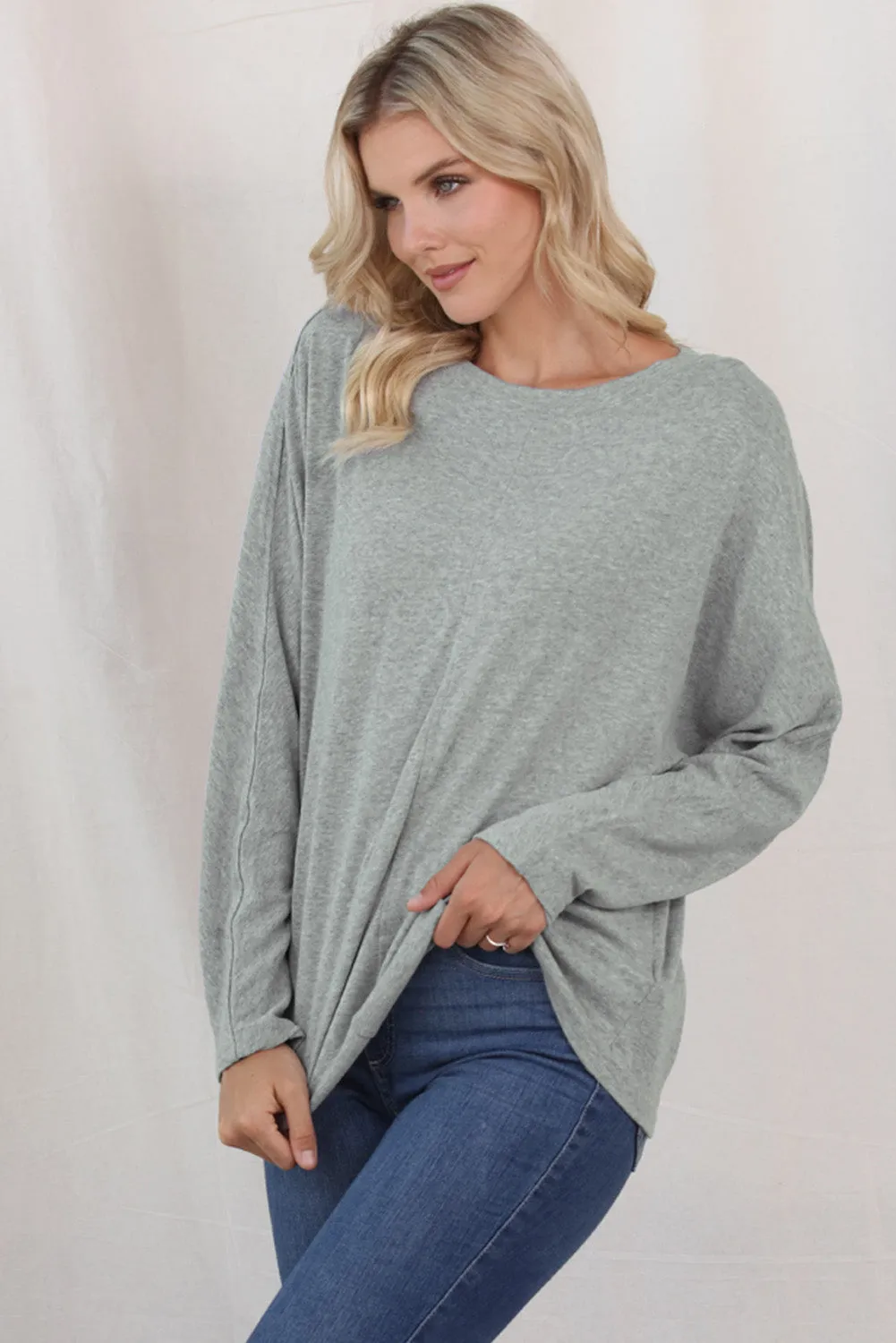 Women's Solid Color Patchwork Long Sleeve Top