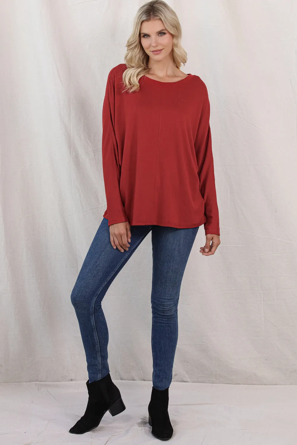 Women's Solid Color Patchwork Long Sleeve Top