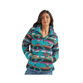 Wrangler Women's Retro Punchy Blue Sherpa SweatShirt