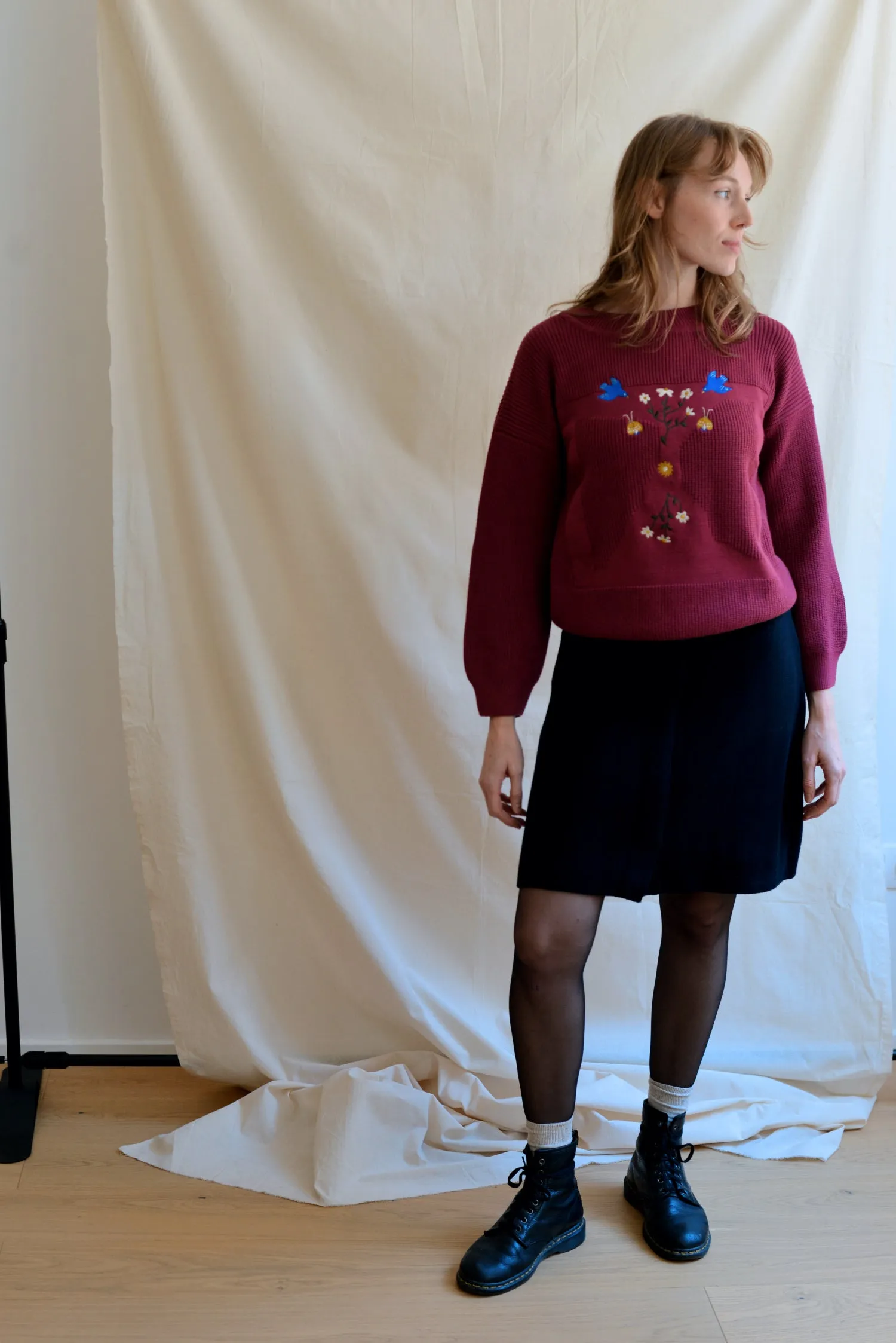 x Sarah Neuendorf collab MOA jumper wine