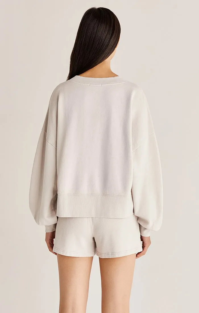 Z Supply Hana Henley Sweatshirt